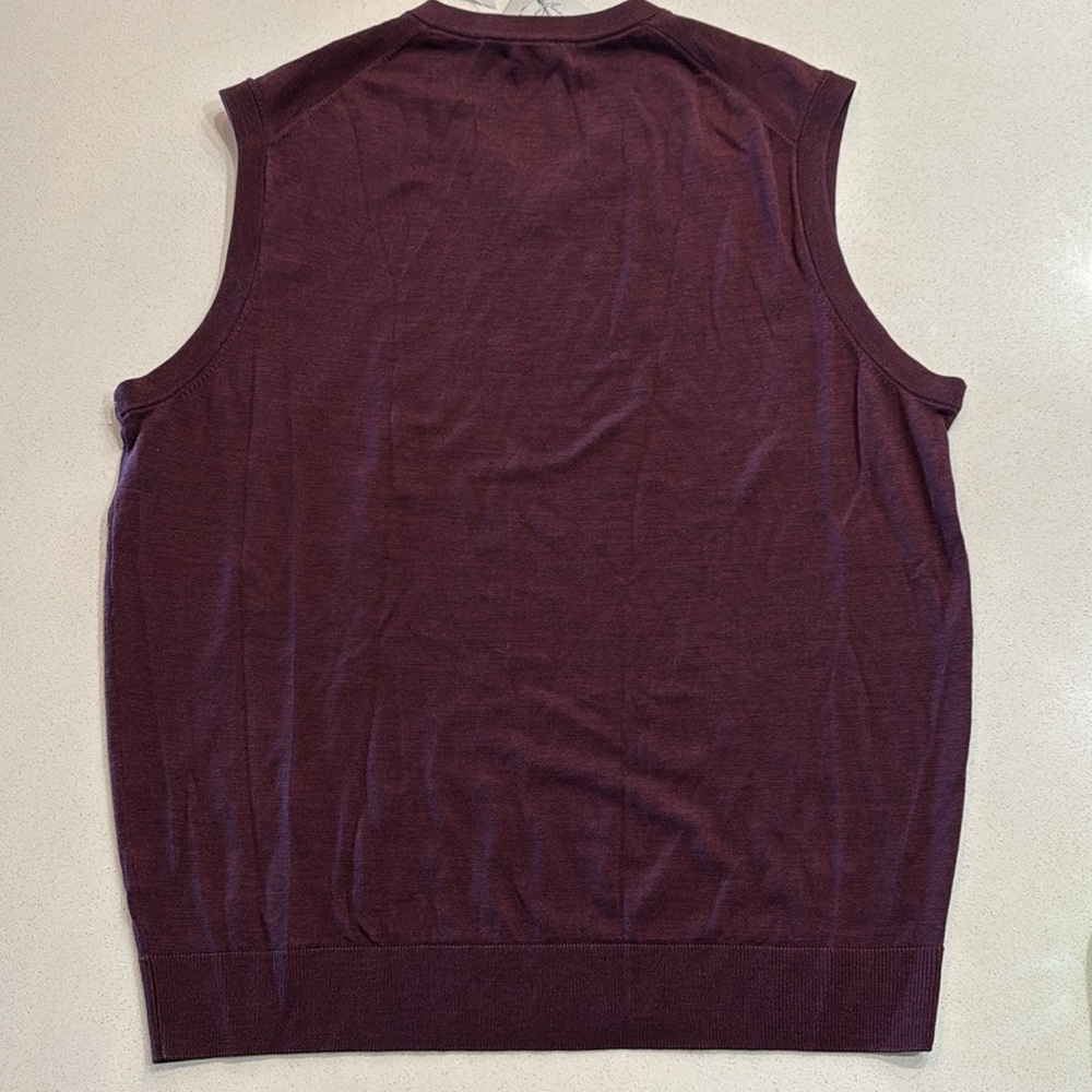 NWT Daniel Cremieux 100% Merino Wool Sleeveless Sweater Vest Size XL - Picture 4 of 6